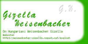 gizella weisenbacher business card